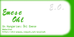 emese ohl business card