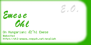 emese ohl business card